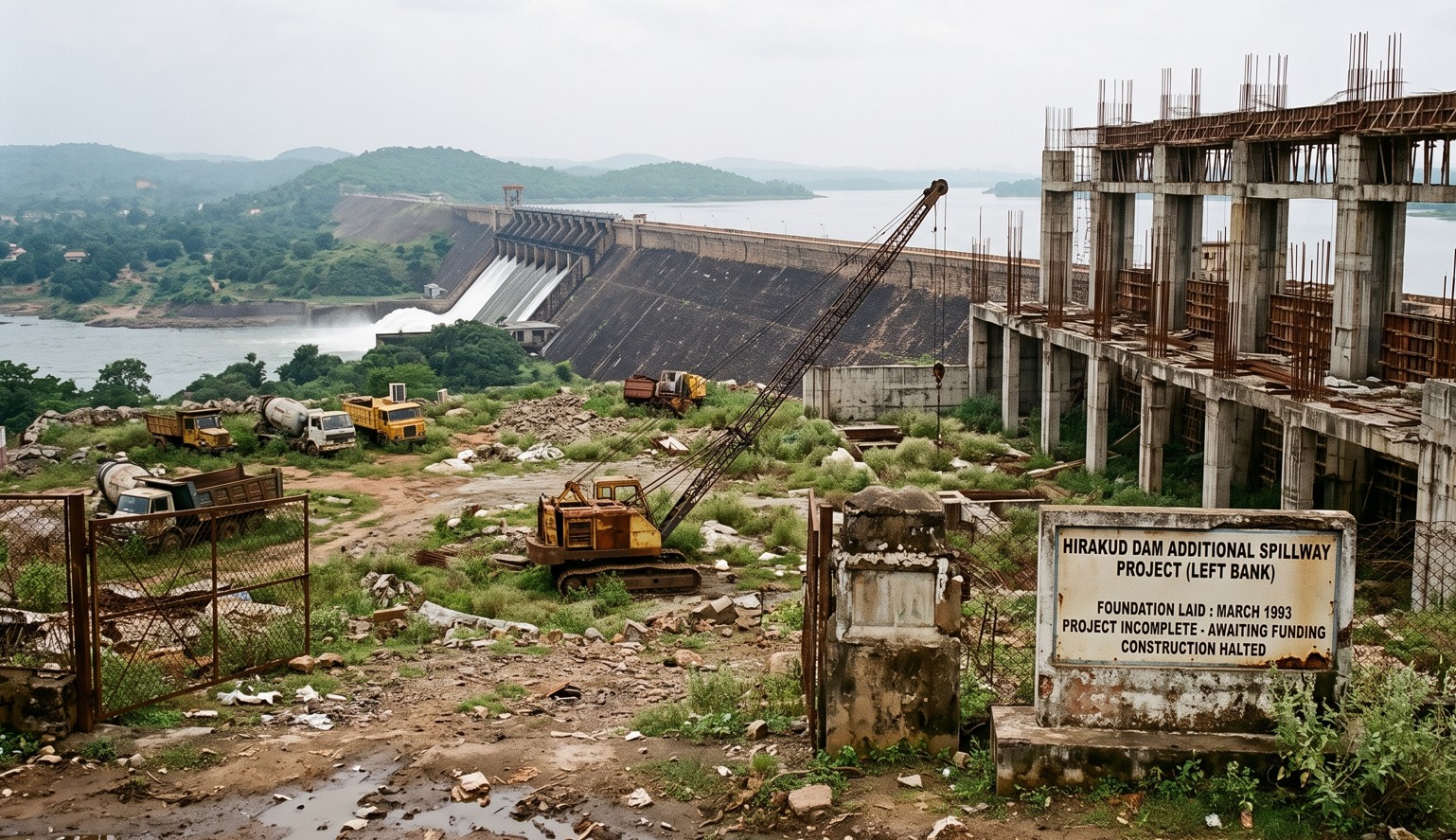 Hirakud Dam's Additional Spillway Project Remains in Limbo Nearly Three Decades After Proposal